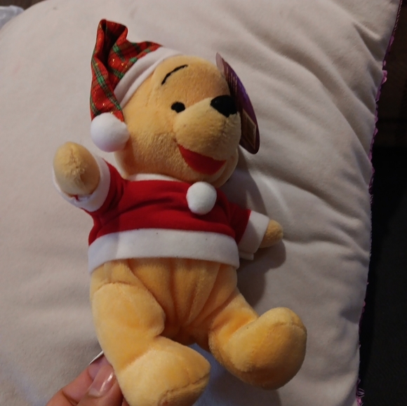 Disney Christmas Winnie The Pooh 8" Plush Figure NEW READ - Picture 7 of 7